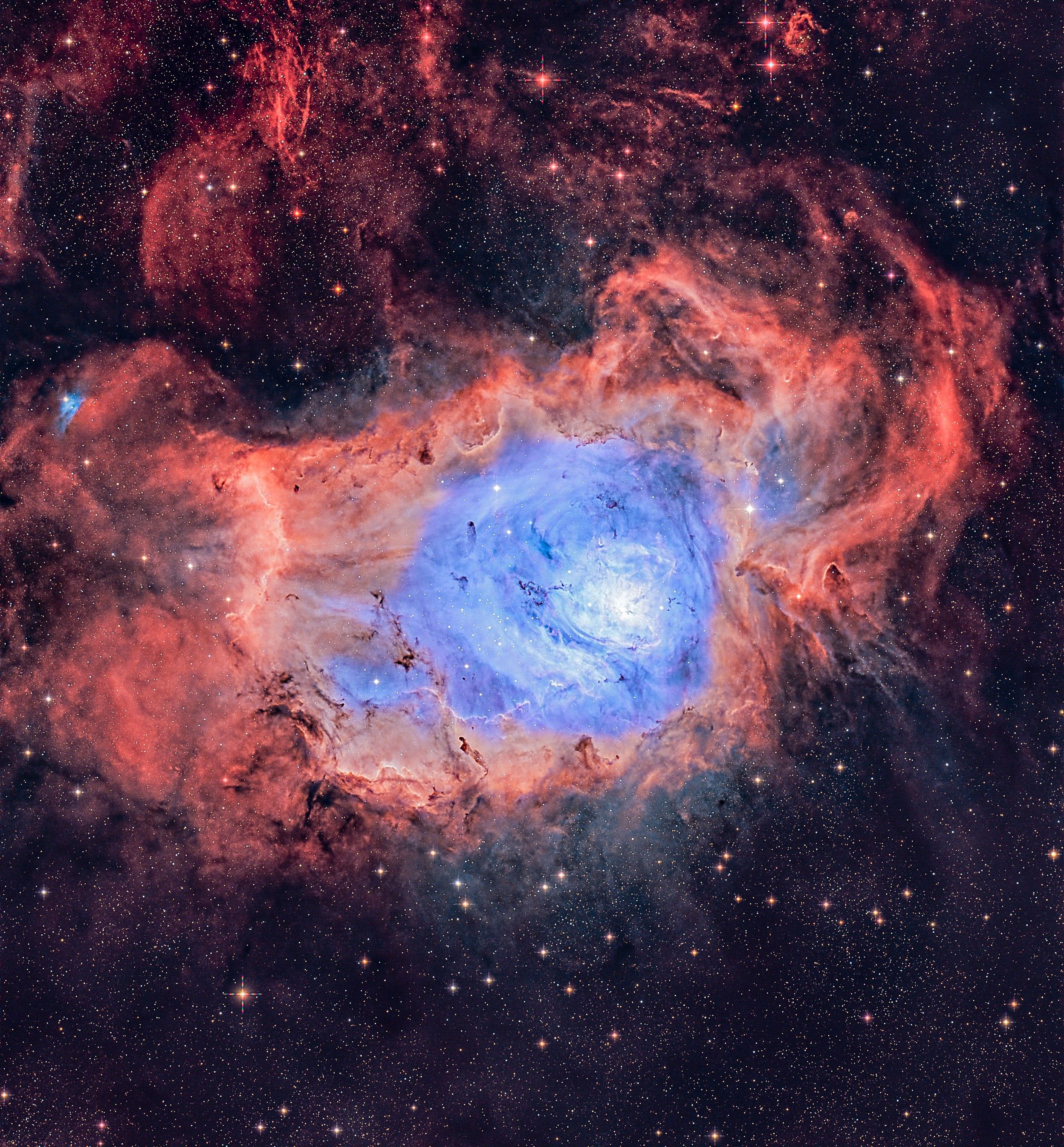 Lagoon Nebula — what precision optics reveal